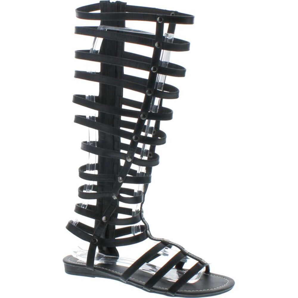 Bumper Lory 90 Black PU Womens sandals 6.5 NEW